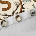 thumbnail image 4 of Castle Fairy Hunting Wood Letter S Black Out Curtains for Boys,Wildlife Deer Curtains Pack of 2 (42x63 Each), 4 of 6