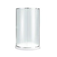 thumbnail image 2 of Ove Decors Breeze 34 in x 34 in x 77 in H Curved Corner Shower with Frosted Glass & Shower Base and Chrome Hardware, 2 of 15