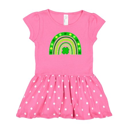 

Inktastic St. Patrick s Day Four Leaf Clover Rainbow Gift Toddler Girl Dress