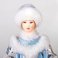 thumbnail image 5 of STP Goods Snow Maiden in Blue Fur Coat Collectible Doll 11” (28 cm) Snow Maiden Christmas Figurine Holiday Décor Xmas Standing Decoration Xmas Figure Doll Decoration, Blue White Silver, 5 of 7
