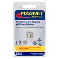 thumbnail image 2 of Discos magnéticos con adhesivo Master Magnetics, plata y neodimio, 2 of 2