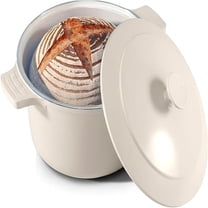 5 Qt Dutch Oven Pot with Lid, Nonstick Ceramic Dutch Oven Stock Pot, 10 in 1 Cooking Pots & Dutch Ovens for Bread Baking, Lightweight Oven & Dishwasher Safe – Cream