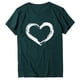 thumbnail image 4 of Pntutb Mujer Mangas Cortas Estampado en Forma de Corazón Casual tops Blusa Camiseta Pntutb Pntutb-4382, 4 of 4