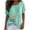03-Sky Blue, variant on cocolona Summer Printed T-shirts for Women Crew Neck Short Sleeve Button Pullover Tops Dressy Casual Blouses Base Tees