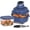 Navy Blue, variant on Rosewill 4.7QT Glass Air Fryer, 1200W 4-in-1 Countertop Cooker with Glass Pot & Storage Lid, Navy Blue