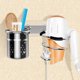 thumbnail image 2 of Hair Dryer Holder Wall Mount Blow Dryer Holder Aluminum Wall Mounted Bathroom Organizer Cylinder Cup with Cable No Drilling, 2 of 5