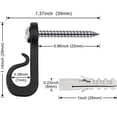 thumbnail image 2 of Q Hanger Hooks for String Lights, Christmas with Screw Indoor Outdoor Light Hook, 2 of 4