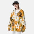 thumbnail image 3 of Kdxio White Floral and Butterflies Print Women Men Sun Protection UPF 50+ Jackets Zip Up Long Sleeve Hoodie Hiking Lightweight with Pockets, 3 of 7