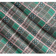 thumbnail image 3 of Soimoi Cotton Voile Fabric Check & Moroccan Patchwork Print Fabric by The Yard 42 Inch Wide, 3 of 7