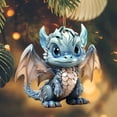 thumbnail image 3 of Decoraciones colgantes de drago plano de Navidad acrílico realista para niños y adultos, 3 of 7