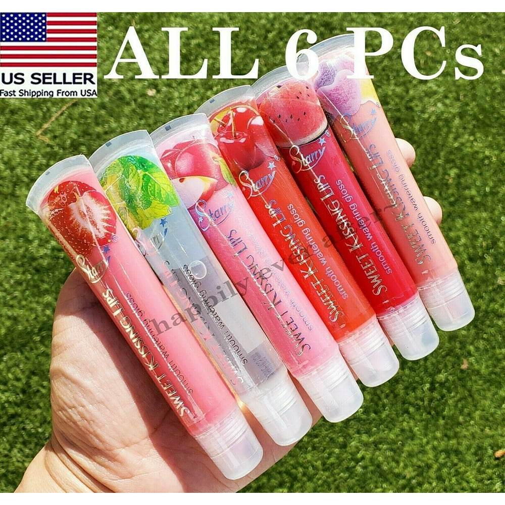 Starry Sweet Kissing Lips Lip Gloss Set All 6 PCs! Smooth Watering