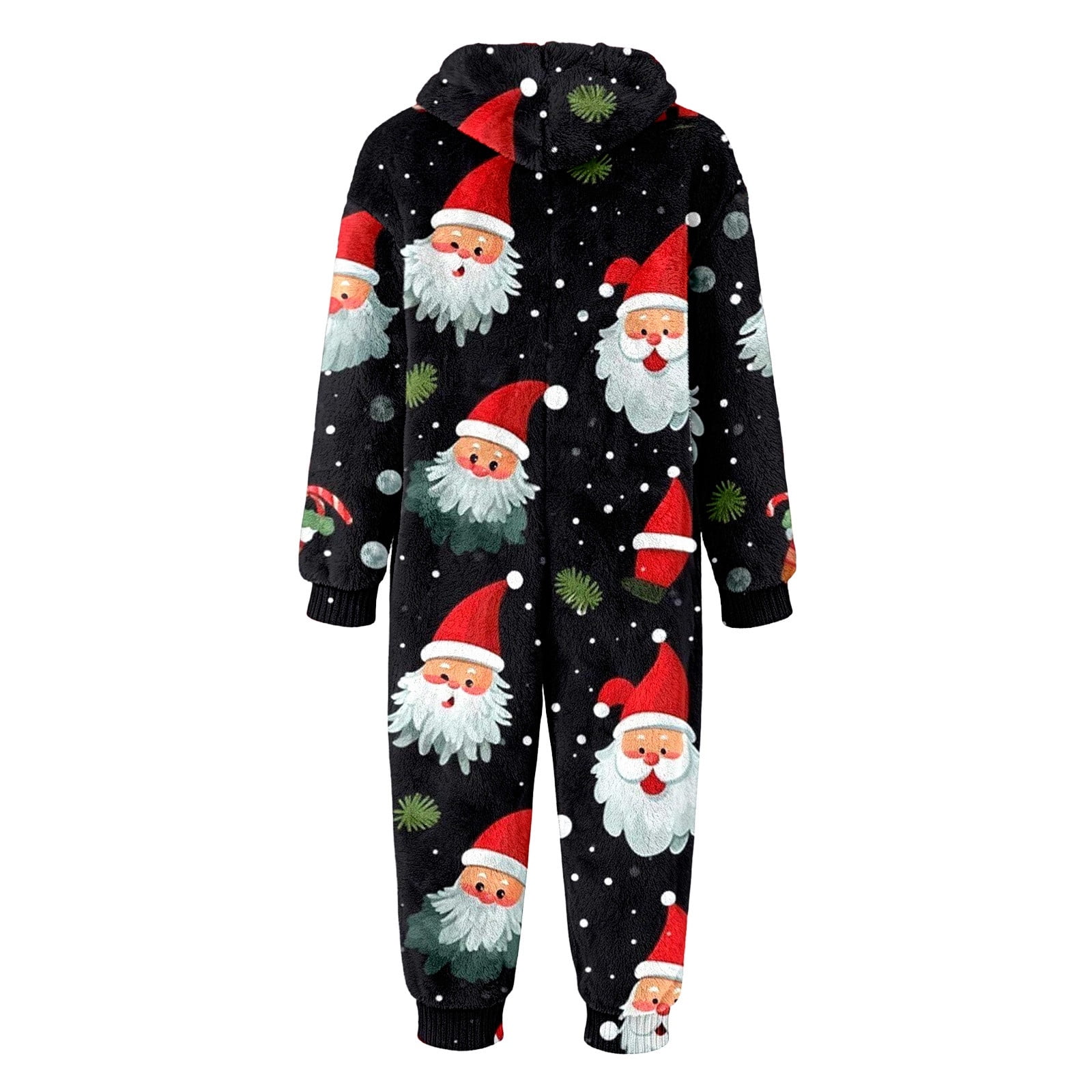 XDZJLR Flannel Christmas Onesie Pajamas For Kids Boys Girls Xmas Cozy Fleece Print Jumpsuit Hooded Romper Winter Holiday Outfit Soft Thermal Loungewear Toddler Kid Sleepwear Black 4-5 Years