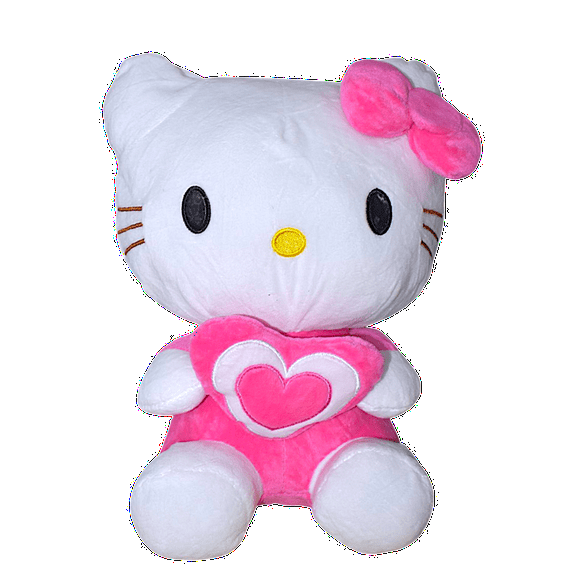 MUÑECO DE PELUCHE DE HELLO KITTY CON CORAZÓN