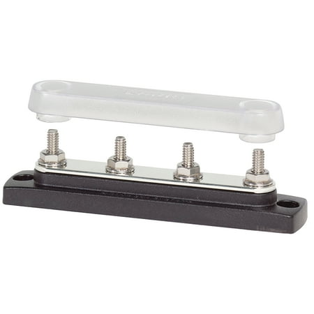 Blue Sea Systems 2307 Busbar 4 x 1/4" Stud Common Bus w/cover, 4 Gang