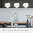 thumbnail image 6 of Hunter - Hepburn 3-light Matte Black, Large Cluster Light, Dimmable, Mid Century Modern Style, Linear Shaped, for Bedrooms, Dining, Living Rooms - 19800, 6 of 8