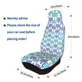 thumbnail image 5 of Easy to Install Car Universal Seat Cover, Blue Wavy Lines Four Seasons Universal Front Seat Cover, 2-Piece, 5 of 8