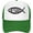 Green, variant on Jesus Fish Trucker Hat Women Mesh Baseball Cap Cowboy Hat Men Dad Hat Adjustable Hat Snapback Hat Black