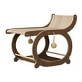 thumbnail image 4 of CarpNettore Cat Sisal Lounge Chair Elevated Cat Bed Furniture Kitty Scratch Resistant Wooden Brown, 4 of 9