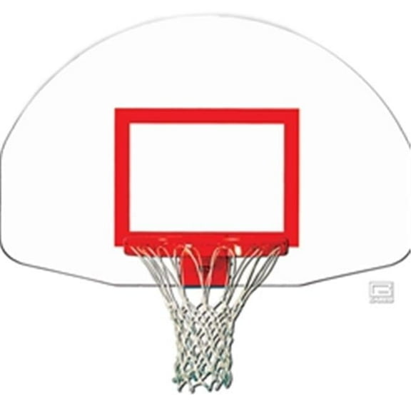 35 x 54 in. Front Mount Steel Fan-Shape Backboard with Target