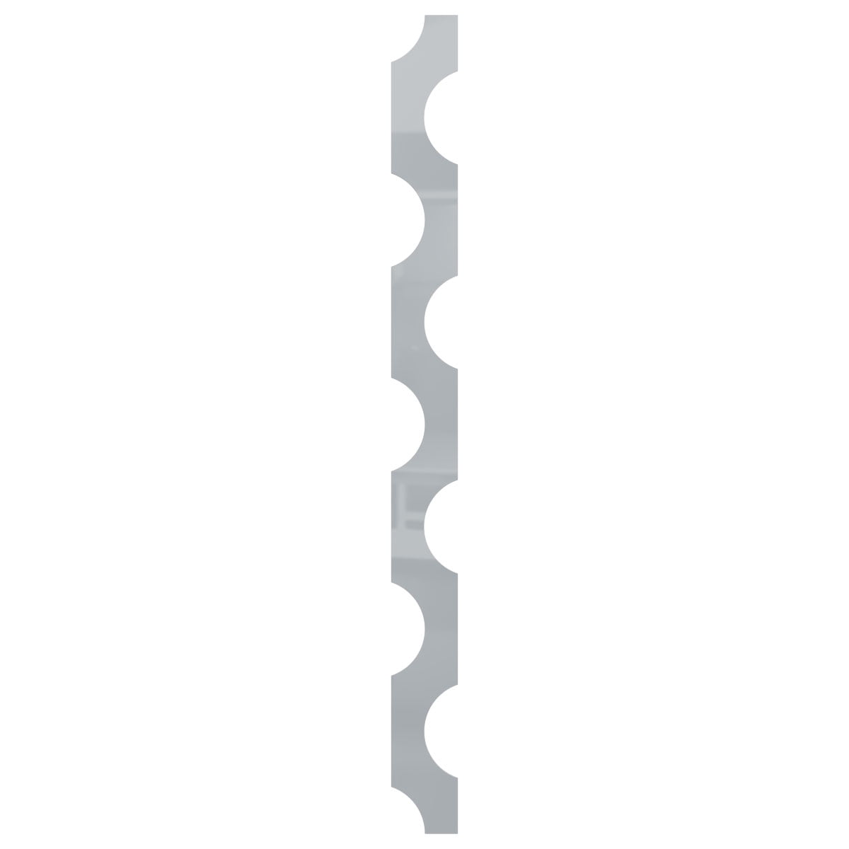 Ekena Millwork 47"H x 1/8"T Bridgeport Adjustable Acrylic Decorative Slat Wall Panel Kit, Grey (contains 11 Slats + 1 Straight Edge Starter Slat)