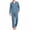 Lake Blue, variant on Men's Pajamas Set Soft Modal Sleepwear Long Sleeve Button Down Lounge Wear with Pockets,Lightweight Comfy Pajamas