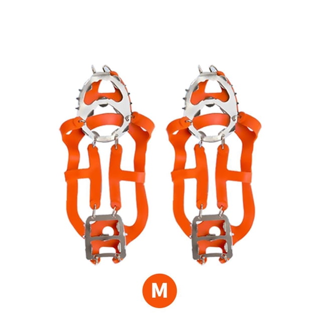 Zapatos Crampones Cubiertas De Zapatos De Acero Inoxidable Garra De Nieve Crampones De Hielo 18 Dientes Moyic OD009568-03
