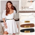 thumbnail image 3 of SUOSDEY Skinny Women Belt Thin Women Belt Ladies Dresses Belt with Alloy Turn Lock, 3 of 8