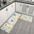 thumbnail image 2 of Pioneer Flower Floral Print Pattern Kitchen Rugs Sets Of 2,Anti Fatigue Kitchen Mat Rugs Non Slip Washable,Decorative Kitchen Floor Mats for Kitchen,Sink,Laundry,17"x30"+17"x47", 2 of 7