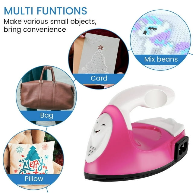 Mini Heat Press Machine Portable Electric Iron with Silicone Heat Insulation Pad Small Travel Iron Heat Machine for Clothes Handheld Heat Press Machine with Charging Base for DIY Craft Pr