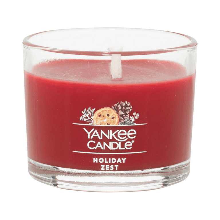 Yankee Candle Signature Votive Mini Candle Jar, Holiday Zest Scent, Natural  Soy Wax Blend Candle with Natural Fiber Wick, 1.3 OZ Glass Jar (Pack of 4)