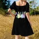thumbnail image 5 of Vestido de manga corta con espalda cruzada y estampado de princesas, ropa estética, vestido de fiesta de lujo para mujer, vestido de noche para graduación., 5 of 7