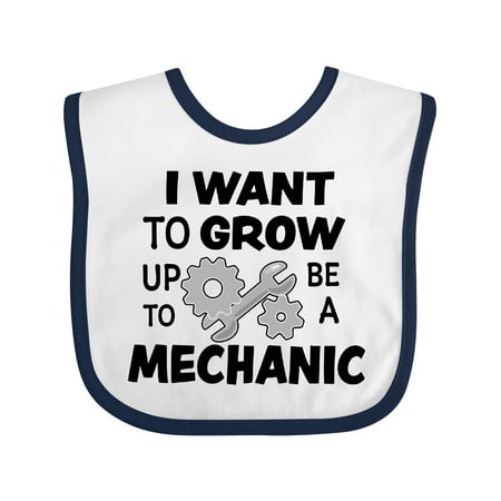 

Inktastic I Want to Grow Up to Be a Mechanic Boys or Girls Baby Bib