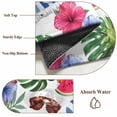 thumbnail image 3 of Tropical Leaves Round Rug 4ft Washable Circle Entryway Rugs Non Slip Summer Coastal Flowers Coconut Watermelon Area Rug Indoor Floor Carpet for Bedroom Kitchen Living Room Home Office Dining Room, 3 of 9