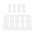 thumbnail image 2 of de plantillas acrílicas de material cuero de 4 formas, kit de plantillas de llavero, artesanía de material cuero, hecho , , DIY para colgantes, Numero 3, 2 of 9