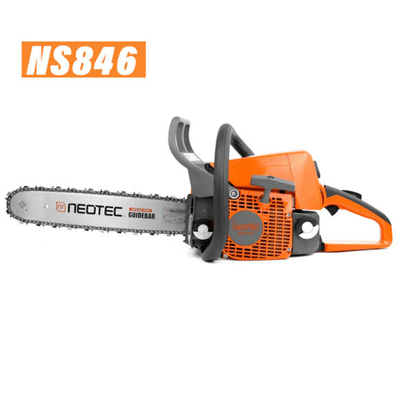 NEOTEC 16 inch 45.4cc 2-Cycle Gas Chainsaw, Professional-Grade for Wood Cutting