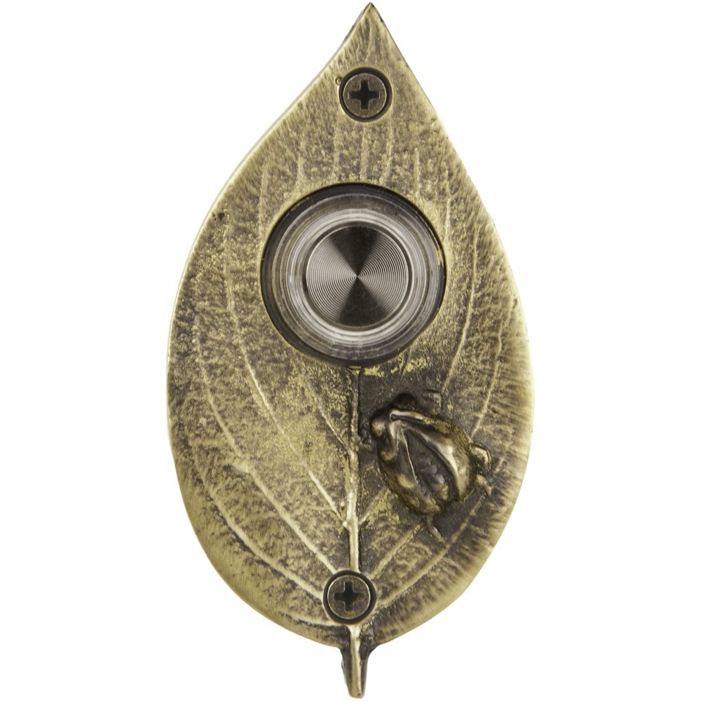 Ladybug on Leaf Doorbell in Antique Brass - Walmart.com - Walmart.com