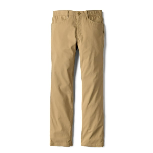 Pantalones Orvis Out-Off-Office con 5 bolsillos para hombre, color caqui, 33 de ancho x 32 de largo