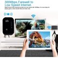 thumbnail image 5 of Extensor de rango WiFi, Amplificador de señal WiFi de hasta 300Mbps, Repetidor WiFi inalámbrico de alta velocidad 2.4G con antenas integradas Puerto Ethernet, Cobertura WiFi completa de 360°, Fácil de instalar (Blanco) (Negro) (Negro) Ormromra CZDZ-ST141, 5 of 5
