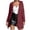 Wine, variant on BXJX Womens Mid-Length Puffer Jackets, Full Zip Side Pockets Long Sleeve Warm Winter Outerwear with Hood Navy Size S-2XL