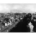 thumbnail image 2 of Refugees Crowd Railway Depot At Inchon History (36 x 24), 2 of 2