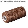 thumbnail image 2 of Unique Bargains Brown Polyester Waxed Thread, 55 Yards, 2 Pack, 2 of 6