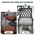 thumbnail image 5 of Outdoor Patio Cushion Covers 4 Pack Black Stripe Patio Chair Cushion Covers with Ties and Zipper Vertical Striped Waterproof Outdoor Seat Cushion Covers for Patio Furniture 20"x18", 5 of 9