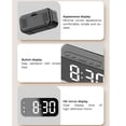 thumbnail image 4 of Digital Alarm Clock LED Display Portable Electronic Clocks 12/24H Dual Alarms Table Clock Button Snooze Function White, 4 of 9