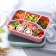 thumbnail image 4 of Fiambrera Bento de 4 compartimentos, recipientes para preparar comidas, fiambrera para adultos, niños, contenedores reutilizables para almacenar alimentos, oficinas y escuelas, 4 of 6
