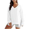 thumbnail image 4 of Admvng Womens Sweatshirts Fall Oversized Sweatshirts Crewneck Fleece Casual Fashion Pullover Sweaters Outfits Sweatshirt，Size S-2XL, 4 of 4