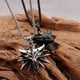thumbnail image 4 of Collar con colgante de acero de titanio redondo con diseño de cabeza de oveja y calavera de estilo retro de joyería con adornos de dios Pan, 4 of 6