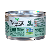 Purina Beyond Simple Origins Grain Free Pate Pacific Cod, New England Herring & Spinach Recipe Adult Wet Cat Food - (12) 3 oz. Cans