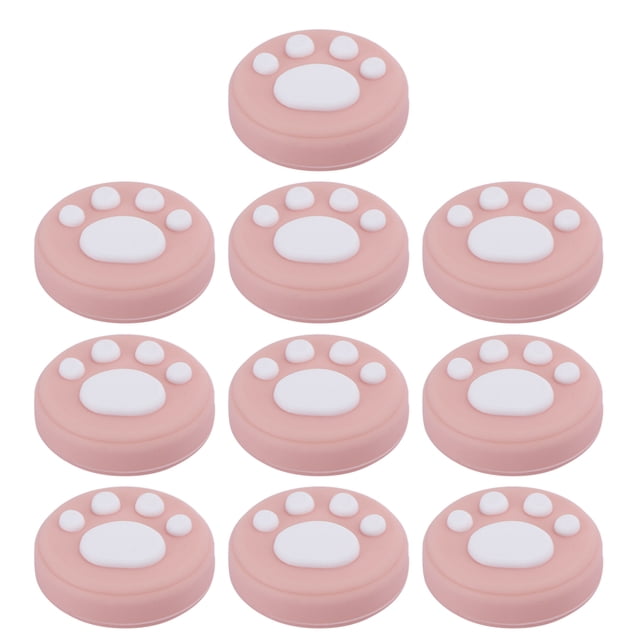Cubierta de silicona para agarre de pulgar con forma de pata de gato para joystick y balancín, universal para Switch/Switch Lite