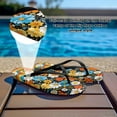 thumbnail image 4 of POLERO Color Hippie Floral Casual Flip Flops for Women Bathroom Shower Shoes Non-Slip Arch Support Thong Sandals, 4 of 7