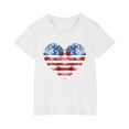 thumbnail image 5 of BRGZLK Boys Girls 4Th Of July T-Shirts Fashion Independence Day Heart Flag Graphic Shirt Casual Cozy Cotton Short Sleeve Tops White 5-6 Years, 5 of 6